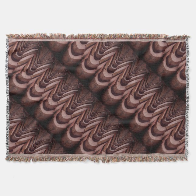 Rustic Roof Tiles with Unique Perspective   Throw Blanket (Front)
