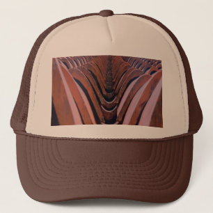 Rustic Roof Tiles with Unique Perspective Trucker Hat