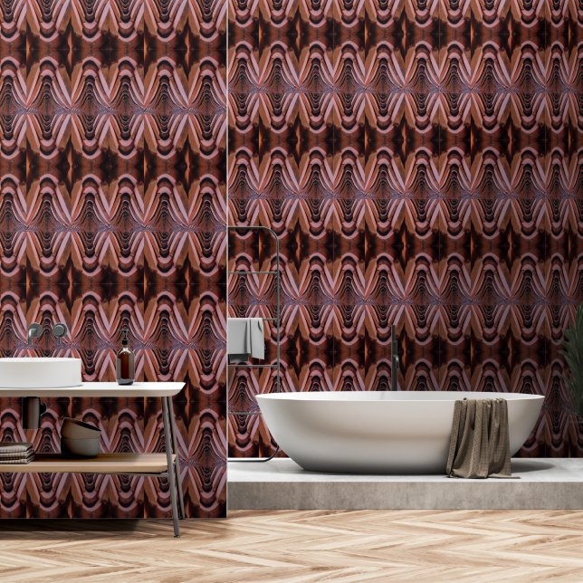 Rustic Roof Tiles with Unique Perspective   Wallpaper (Bathroom)