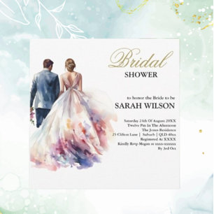 Rustic Rose Boho Floral Bridal Shower Invitation