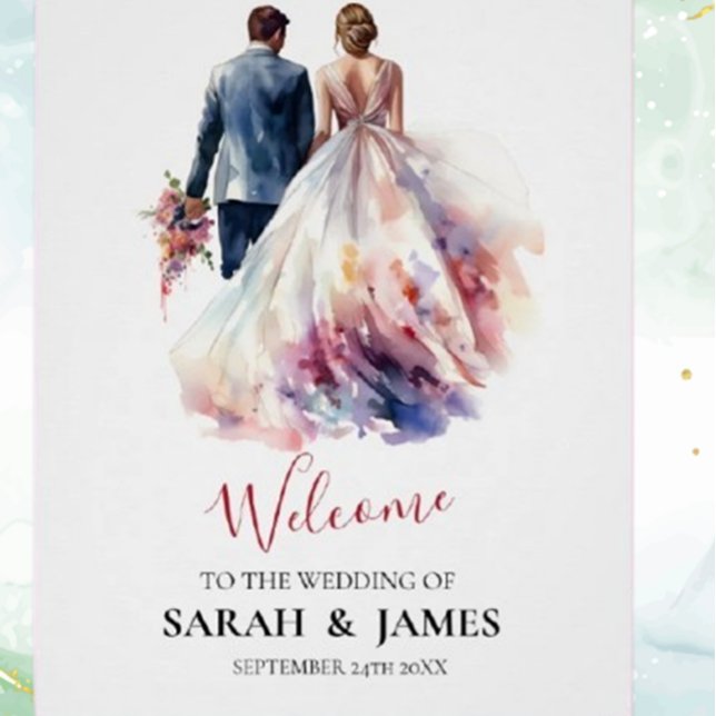 Rustic Rose Boho Floral Wedding Poster (Celebrate your special day with a Rustic Rose Boho Floral Wedding Poster )