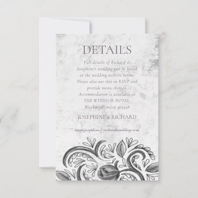 Rustic Rose Collection RSVP Card (Front)