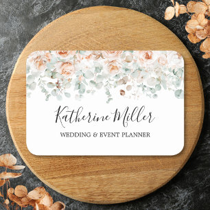 Rustic Rose Flower Eucalyptus Greenery Floral Name Tag