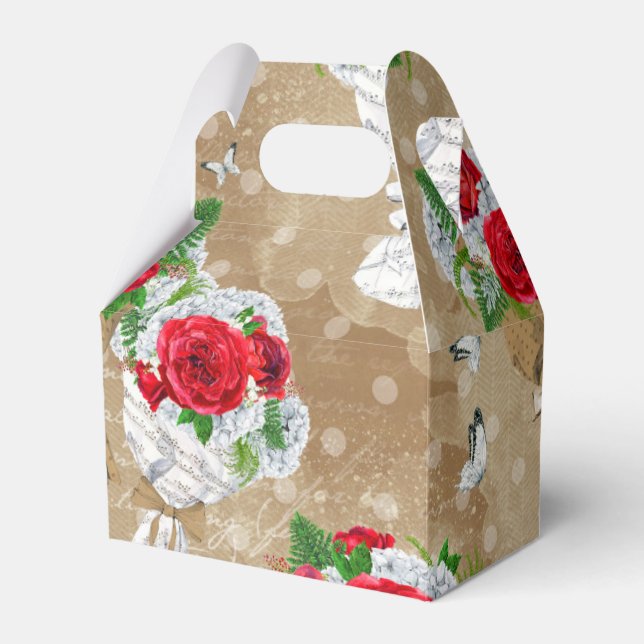 Rustic Rose Gift Box with Heart (Front Side)