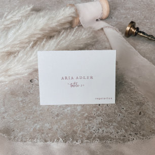 Rustic Rose Gold Wedding Menu Option Place Cards
