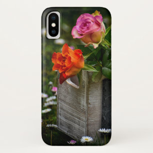 Rustic Roses and Daisies iPhone X Case