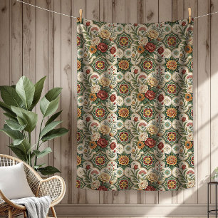 Rustic Roses Blanket Delicate Shabby Chic Style