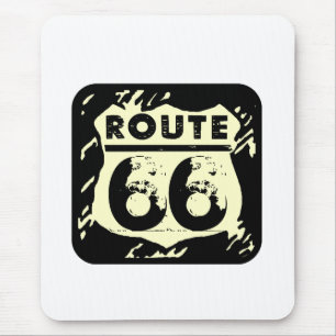Rustic Route 66 Sign Mouse Pad