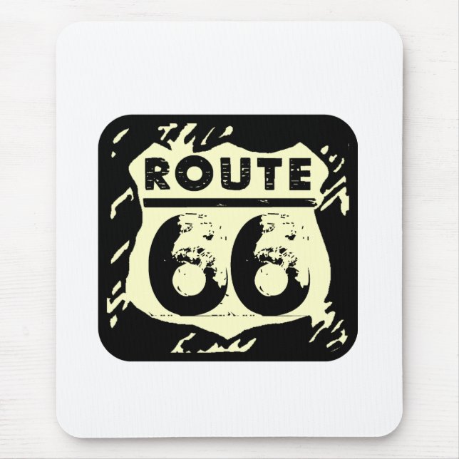Rustic Route 66 Sign Mouse Pad (Front)