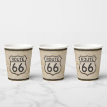 Rustic Route 66 Theme Party Cups