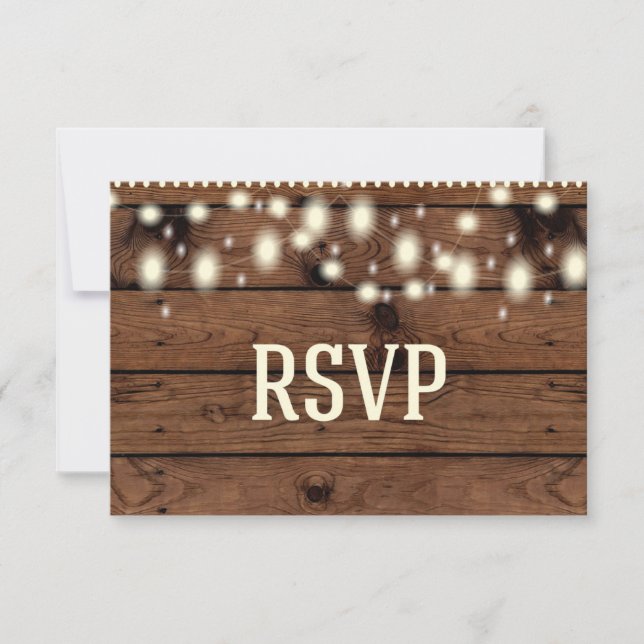 Rustic RSVP Card, Wedding RSVP Card (Front)