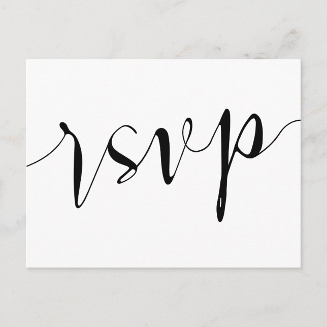 Rustic RSVP Postcard Reply Card (Front)