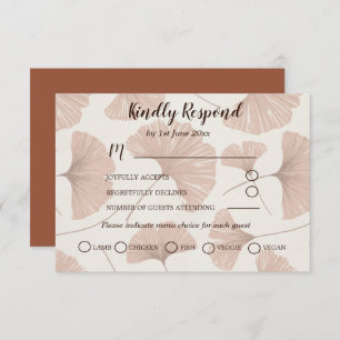 Rustic RSVP Terracotta Botanical Wedding