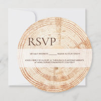 Rustic RSVP wedding round wedding website QR code