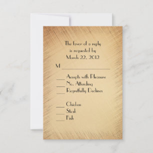 Rustic RSVP with Menu Choice