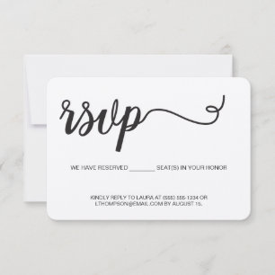 Rustic RSVP without mailing Reserved Seat Card