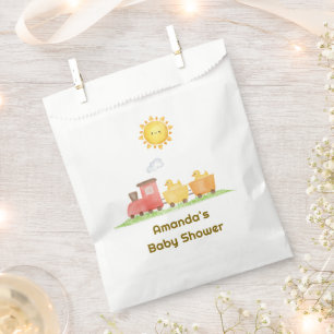 Rustic Rubber Duck Choo Choo Train Baby Shower Favour Bag