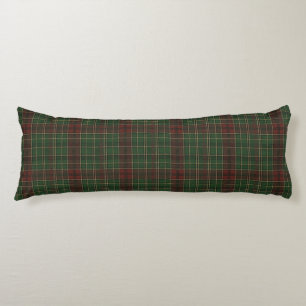 Rustic, rugged outdoors red/green plaid body cushion