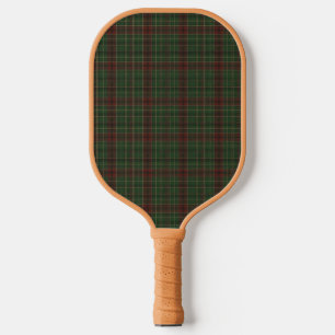 Rustic, rugged outdoors red/green plaid pickleball paddle