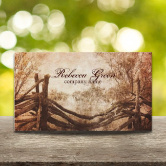 rustic rural western country ranch farm business card