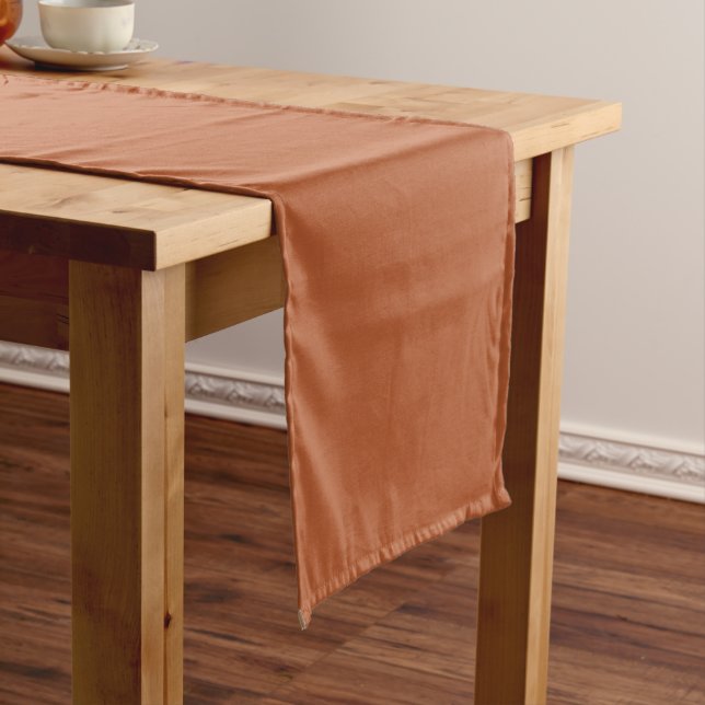 Rustic Rust Brown Solid Colour  Short Table Runner (In Situ)