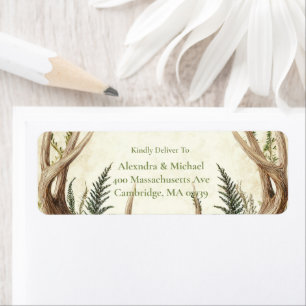 Rustic Rustic Antler Woodland Return Address Label