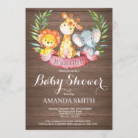 Rustic Safari Jungle Animals Boy Baby Shower