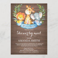 Rustic Safari Jungle Boy Baby Shower by Mail