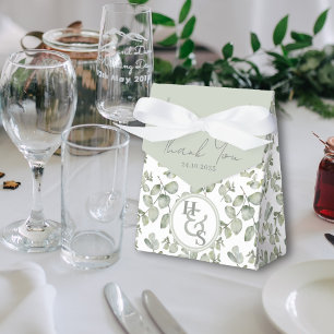 Rustic Sage Green Eucalyptus Wedding Favour Box