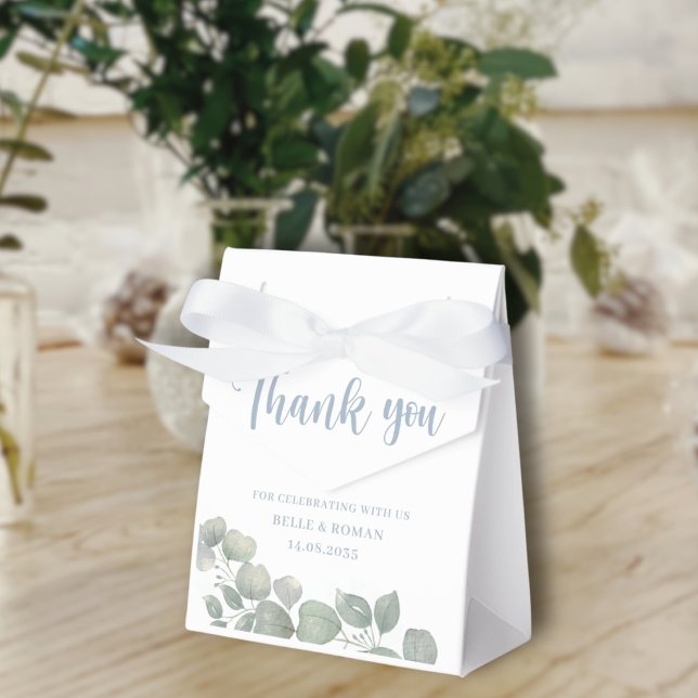 Rustic Sage Green Eucalyptus Wedding  Favour Box (Creator Uploaded)