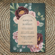 Rustic Sage Green Watercolor Floral Boho Wedding I