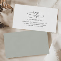 Rustic Sage Minimal Wedding Online RSVP Cards