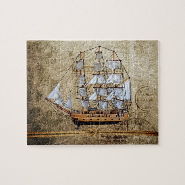 Rustic Sail Ship Jigsaw Puzzle (Horizontal)