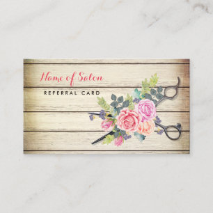 Rustic Salon Referral Card