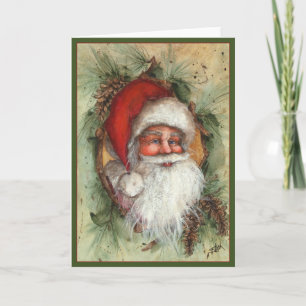 RUSTIC SANTA CLAUS HOLIDAY CARD