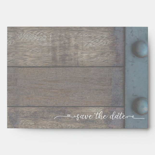 Rustic save the date envelope (Front)