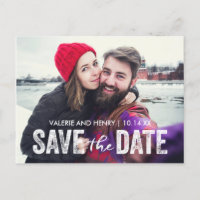 Rustic Save The Date Full Bleed Photo