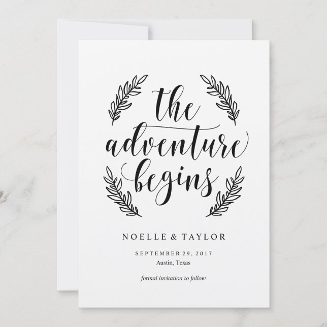 Rustic Save the Date Invitation (Front)