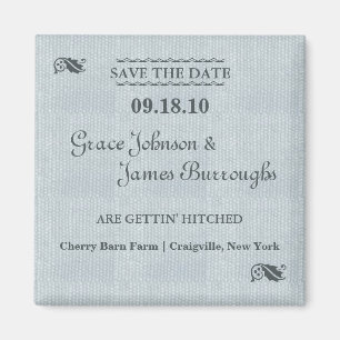 Rustic Save the Date Magnet