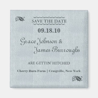 Rustic Save the Date Magnet