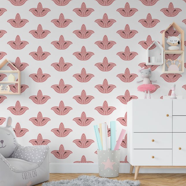 Rustic Scandinavian Folklore Nordic Floral Wallpaper (Rustic Scandinavian Folklore Nordic Floral Wallpaper
)