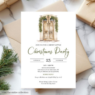 Rustic Scandinavian Hygge Cosy Christmas Door Invitation