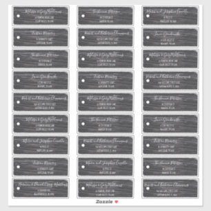 Rustic Scrapbook Black Tags Guest Address Labels