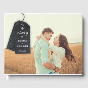 Rustic Scrapbook Custom Photo Wedding Guest Book