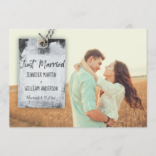 Rustic Scrapbook Wedding Marriage Annoucement Invitation