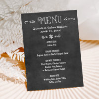 Rustic Script Black Chalkboard Wedding