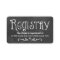 Rustic Script Chalkboard Wedding Black Registry