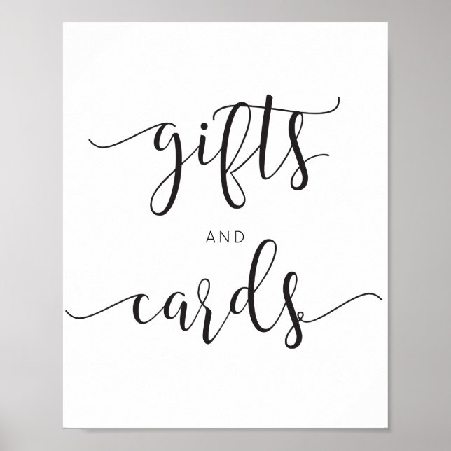 Rustic Script Gifts and Cards Sign (Front)