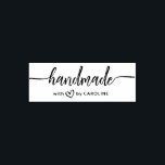 rustic script handmade self-inking stamp<br><div class="desc">lovely script design with rustic script and personalised text details.</div>