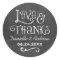 Rustic Script Love and Thanks Chalkboard Wedding